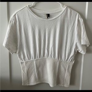 White Top shop tshirt blouse US-8